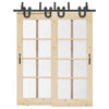 Schwarzes Schiebetür-Montageset Stahl Jorjiana 183cm