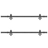 Schwarzes Schiebetür-Montageset Stahl Gugu 152,5 cm