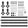 Schwarzes Schiebetür-Montageset Stahl Gugu 152,5 cm