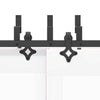 Schwarzes Schiebetür-Montageset Stahl Gugu 152,5 cm