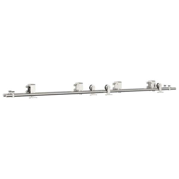 Motrea 200cm Beschläge für silberne Schiebetüren (Edelstahl)