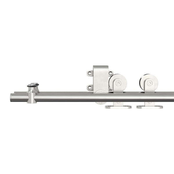 Motrea 200cm Beschläge für silberne Schiebetüren (Edelstahl)