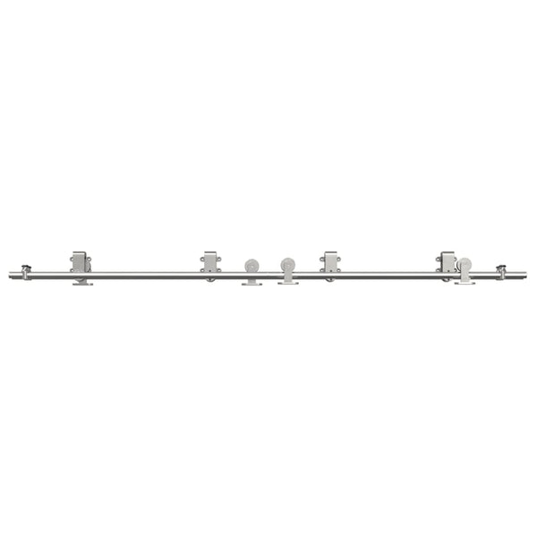 Motrea 200cm Beschläge für silberne Schiebetüren (Edelstahl)