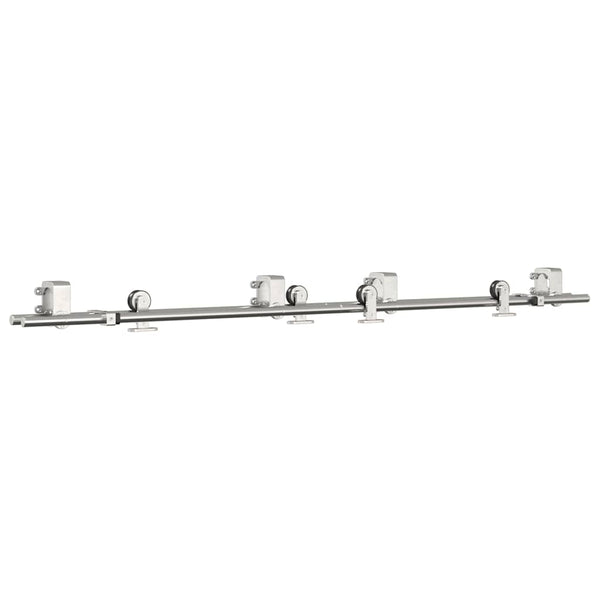 Silber Schiebetür-Montageset Noruca 183cm (Edelstahl)