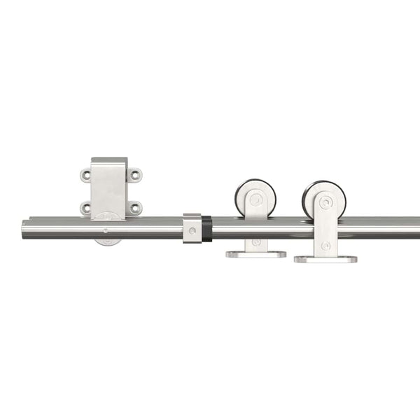Silber Schiebetür-Montageset Noruca 183cm (Edelstahl)