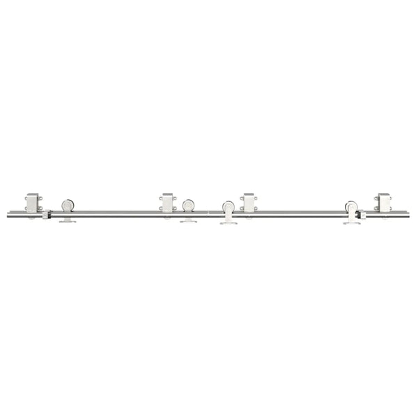 Silber Schiebetür-Montageset Noruca 183cm (Edelstahl)