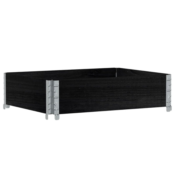 Schwarzer Blumenkasten Terese 80x60cm (Kiefer)