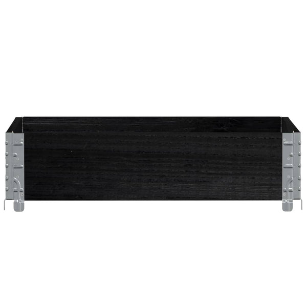 Schwarzer Blumenkasten Terese 80x60cm (Kiefer)