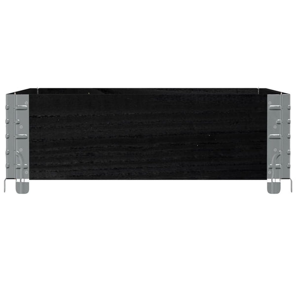 Schwarzer Blumenkasten Terese 80x60cm (Kiefer)