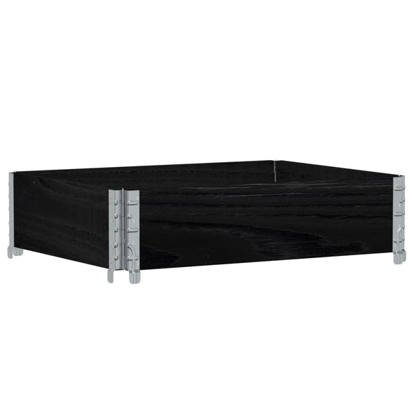 Schwarzer Blumenkasten Terese 80x60cm (Kiefer)
