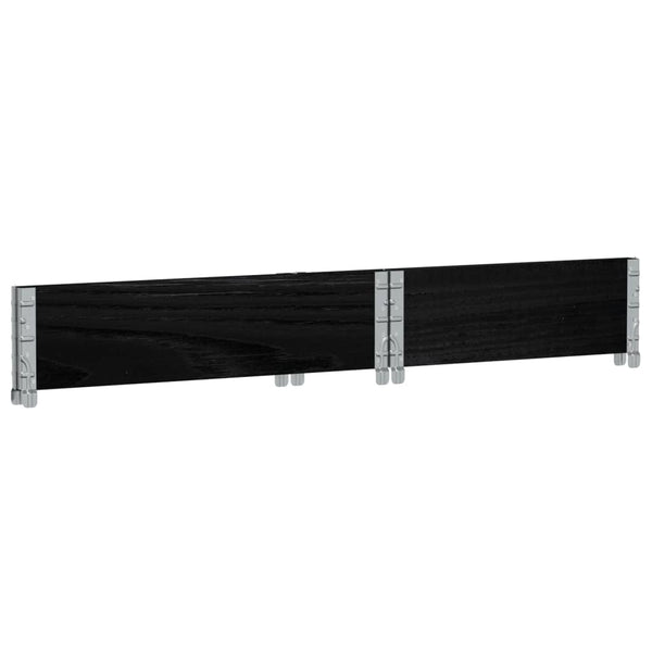 Schwarzer Blumenkasten Terese 80x60cm (Kiefer)