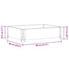 Schwarzer Blumenkasten Terese 80x60cm (Kiefer)
