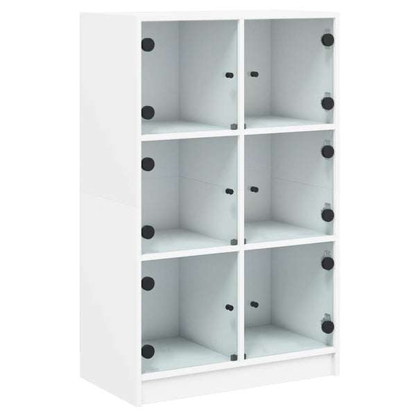 Weißer Schrank mit Türen Seghie 68x37x109cm (Holz)