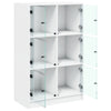 Weißer Schrank mit Türen Seghie 68x37x109cm (Holz)