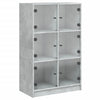 Betongrauer Schrank mit Türen Seghie 68x37x109cm (Holz)