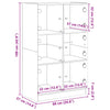 Betongrauer Schrank mit Türen Seghie 68x37x109cm (Holz)