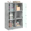Betongrauer Schrank mit Türen Seghie 68x37x109cm (Holz)
