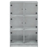 Betongrauer Schrank mit Türen Seghie 68x37x109cm (Holz)
