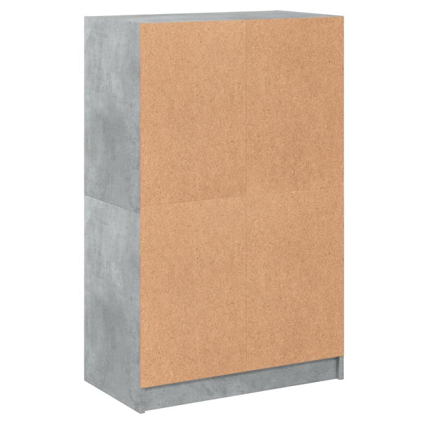 Betongrauer Schrank mit Türen Seghie 68x37x109cm (Holz)