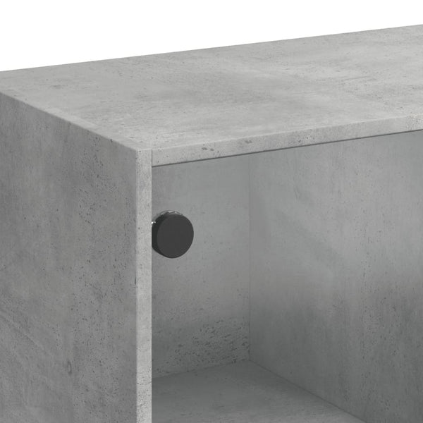 Betongrauer Schrank mit Türen Seghie 68x37x109cm (Holz)