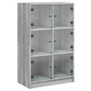Grauer Schrank mit Türen Seghie 68x37x109cm (Holz)