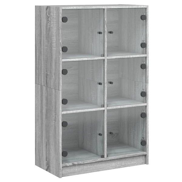 Grauer Schrank mit Türen Seghie 68x37x109cm (Holz)