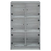 Grauer Schrank mit Türen Seghie 68x37x109cm (Holz)