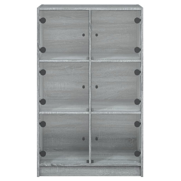 Grauer Schrank mit Türen Seghie 68x37x109cm (Holz)