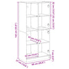 Betongrauer Schrank mit Türen Pearline 68x37x142cm (Holz)