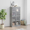 Betongrauer Schrank mit Türen Pearline 68x37x142cm (Holz)