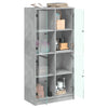 Betongrauer Schrank mit Türen Pearline 68x37x142cm (Holz)