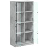 Betongrauer Schrank mit Türen Pearline 68x37x142cm (Holz)