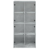 Betongrauer Schrank mit Türen Pearline 68x37x142cm (Holz)
