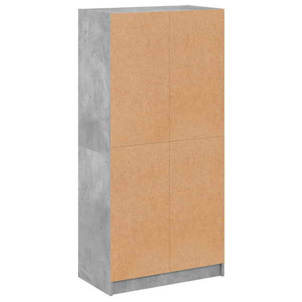 Betongrauer Schrank mit Türen Pearline 68x37x142cm (Holz)