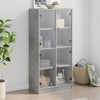 Betongrauer Schrank mit Türen Pearline 68x37x142cm (Holz)