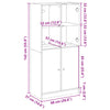 Weißer Schrank mit Türen Jasiah 68x37x142cm (Holz)