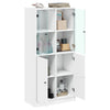 Weißer Schrank mit Türen Jasiah 68x37x142cm (Holz)