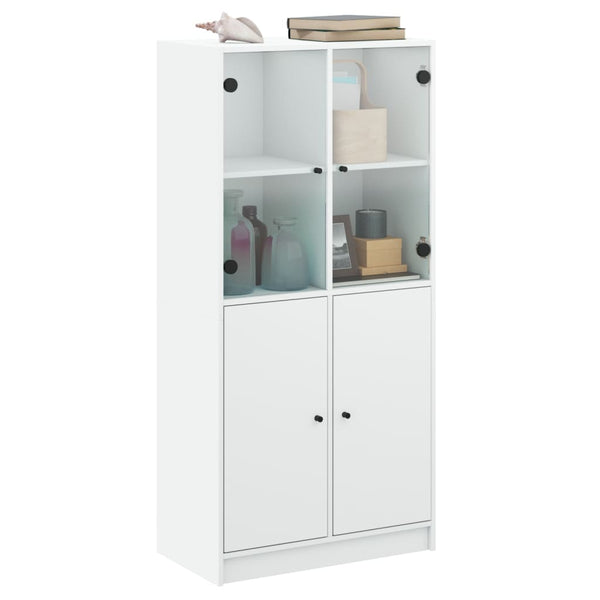 Weißer Schrank mit Türen Jasiah 68x37x142cm (Holz)