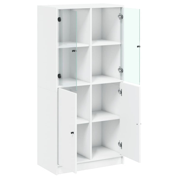 Weißer Schrank mit Türen Jasiah 68x37x142cm (Holz)