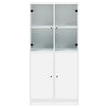 Weißer Schrank mit Türen Jasiah 68x37x142cm (Holz)