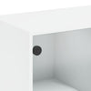 Weißer Schrank mit Türen Jasiah 68x37x142cm (Holz)