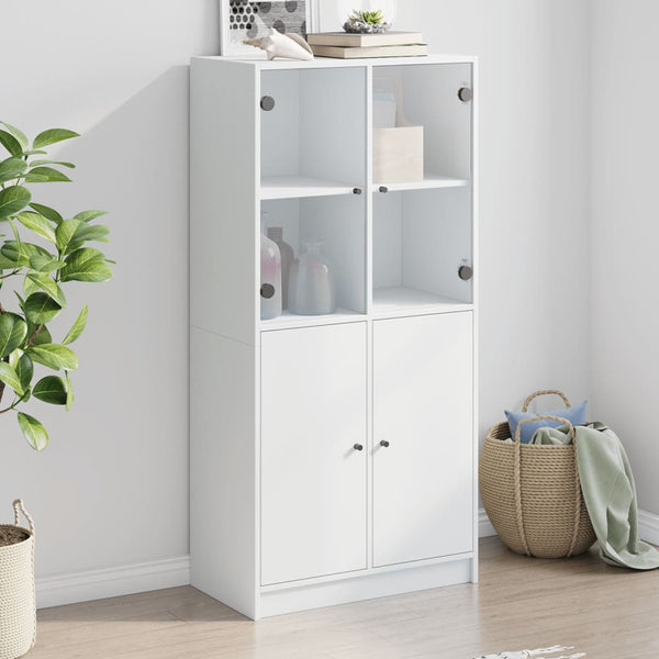 Weißer Schrank mit Türen Jasiah 68x37x142cm (Holz)
