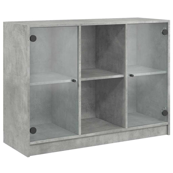 Betongraues Sideboard Buzoescu 102x37x75,5cm (Holz)