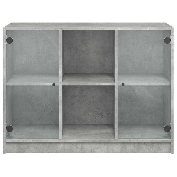 Betongraues Sideboard Buzoescu 102x37x75,5cm (Holz)