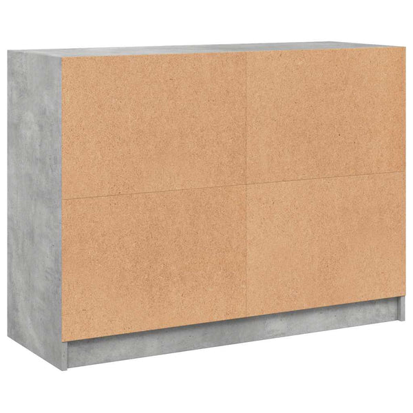 Betongraues Sideboard Buzoescu 102x37x75,5cm (Holz)
