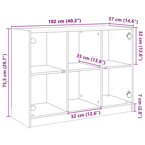 Harmaa senkki Buzoescu 102x37x75,5cm (puinen)