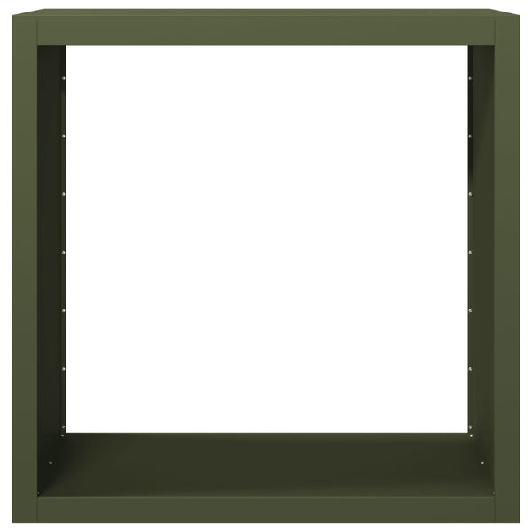 Vihreä polttopuuteline Izidora 100x40x100cm (teräs)