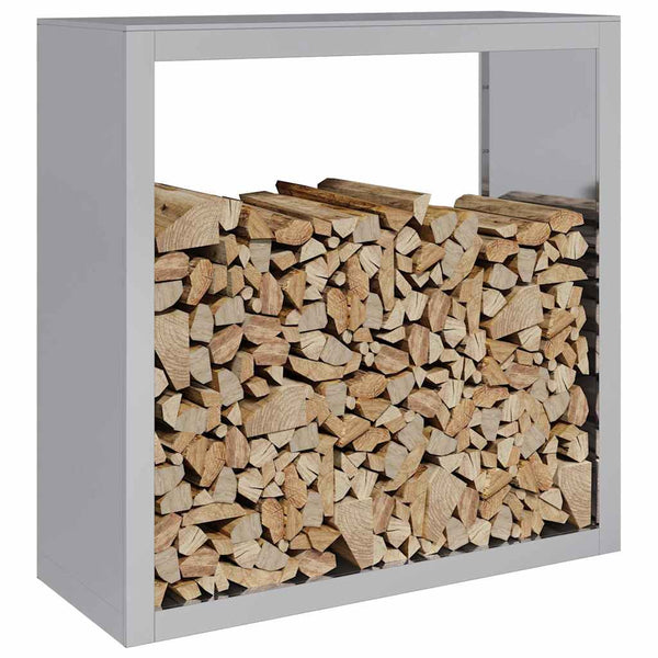 Verzinktes Kaminholzregal Izidora 100x40x100cm (Stahl)