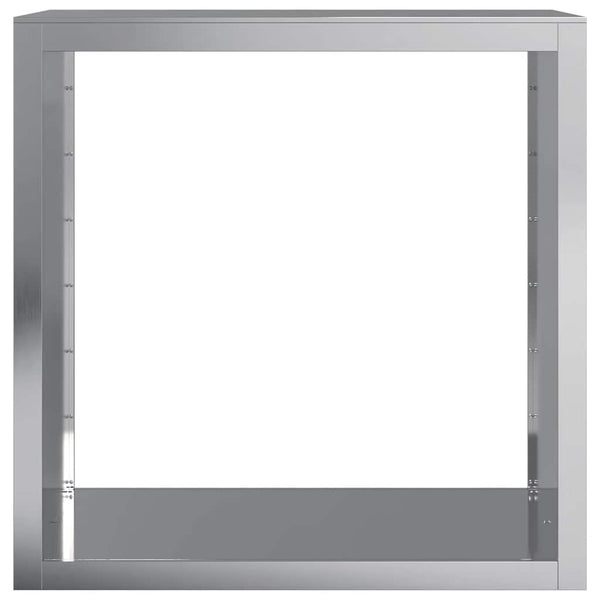 Verzinktes Kaminholzregal Izidora 100x40x100cm (Stahl)