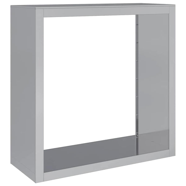 Verzinktes Kaminholzregal Izidora 100x40x100cm (Stahl)